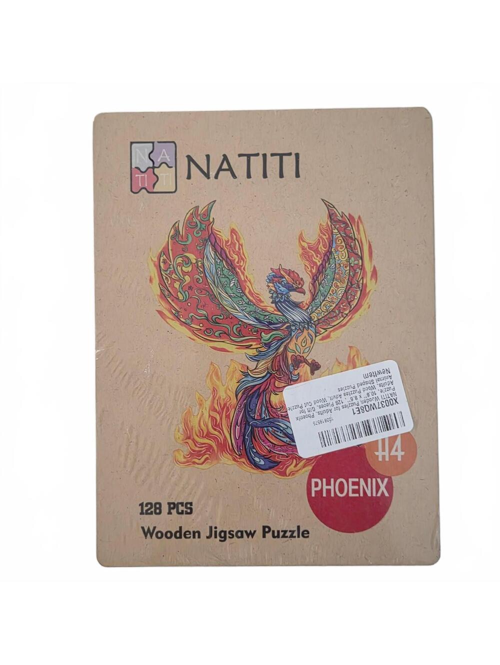 Natiti Wooden Jigsaw Puzzle Phoenix 128 Piece Model H4 Adult Sealed 10.8x8.6